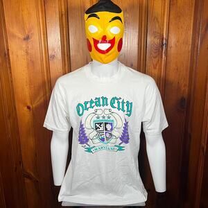Fruit of the Loom XL Vintage 90s Ocean City Maryland Graphic T Shirt White